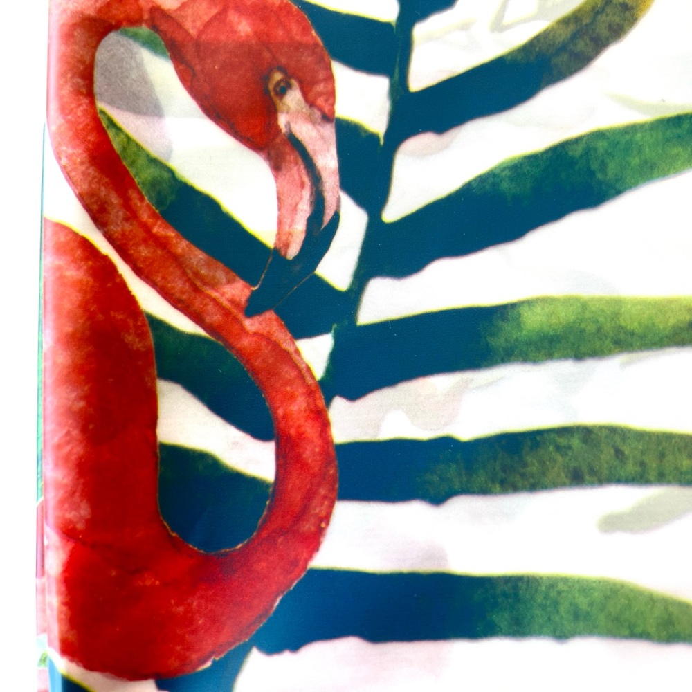 Tropical Flamingo Leaves Hibiscus Flowers Orchids Peva Shower Curtain